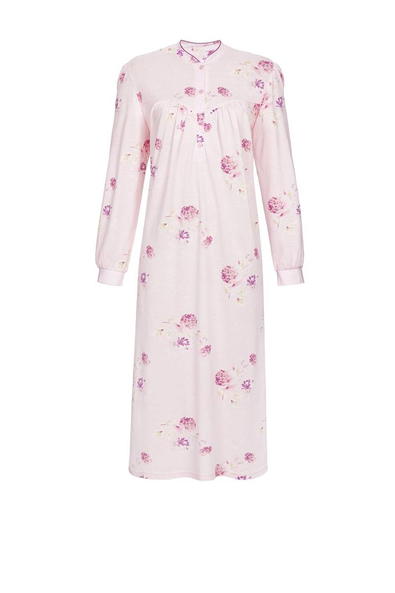 Nightdress With Button Planket - Rosa