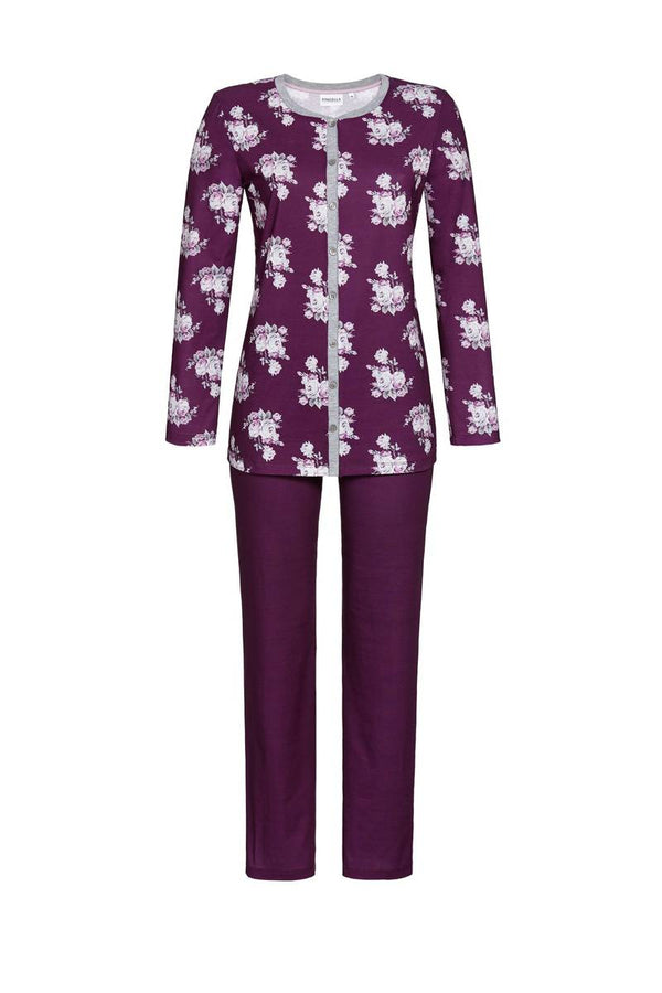 Button Up Pyjama - Bordeaux