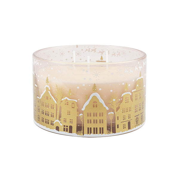 Multiwick Printed Glass Candle - Golden Sandalwood