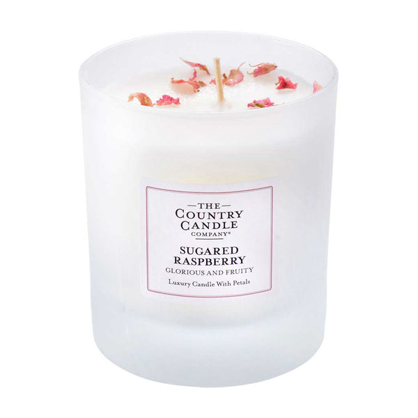 Pastel Medium Glass Candle - Sugared Raspberry