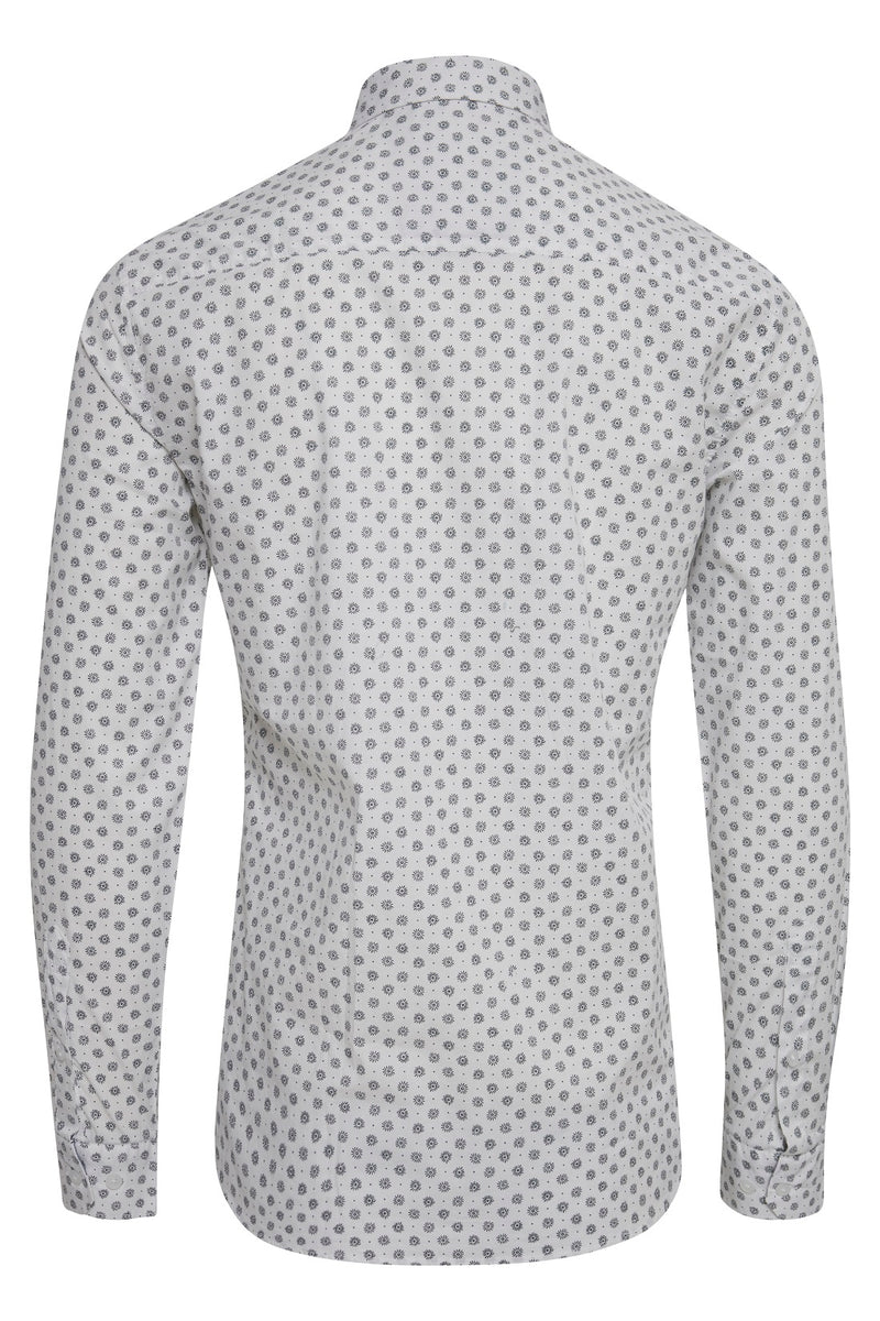 Reef Long Sleeve Print Shirt - White