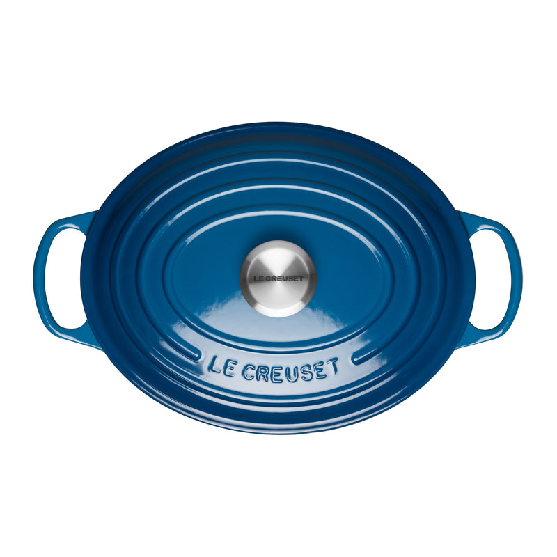 Signature Cast Iron Oval Casserole 27cm - Marseille Blue