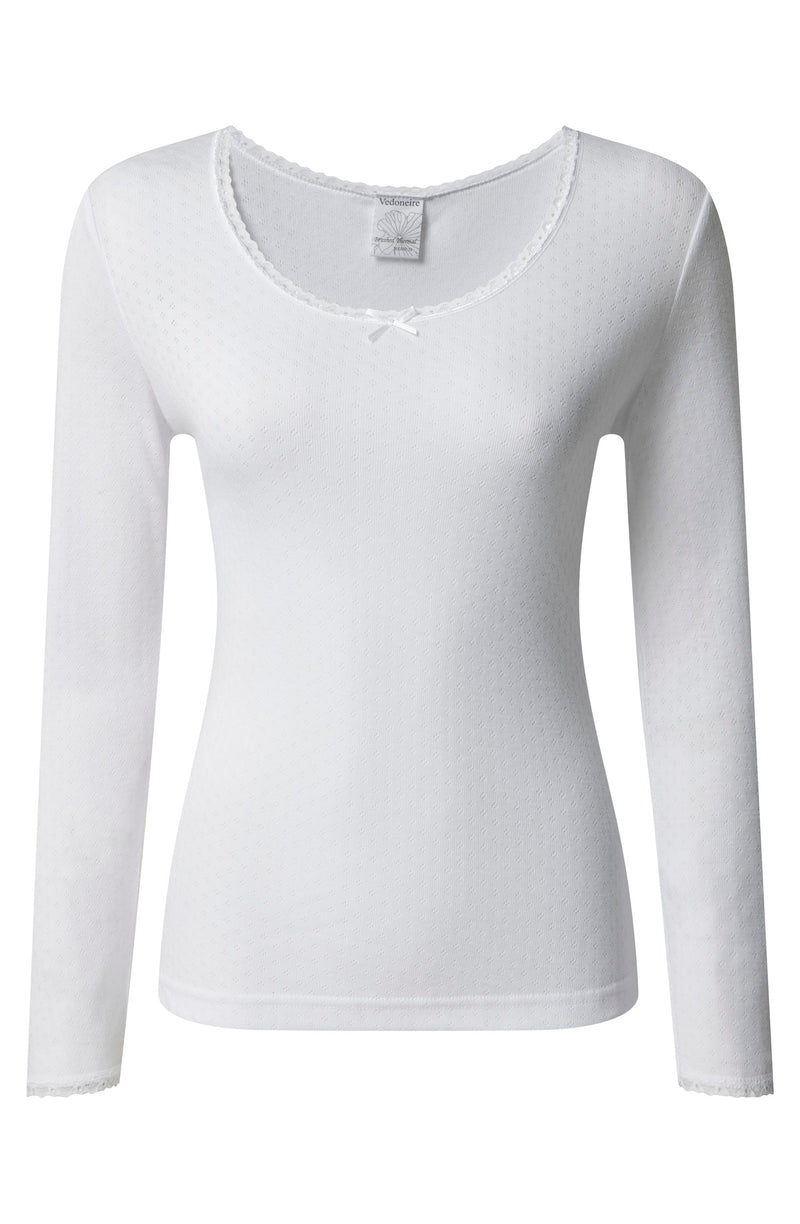 Thermal Long Sleeve Top - White