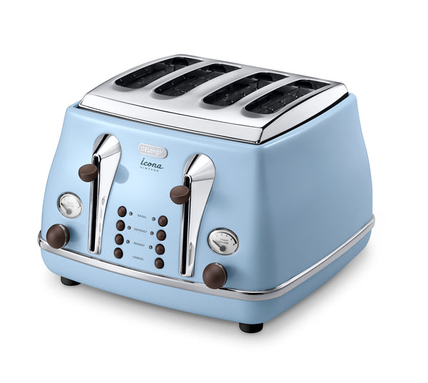 Icona Vintage 4-Slice Toaster - Blue