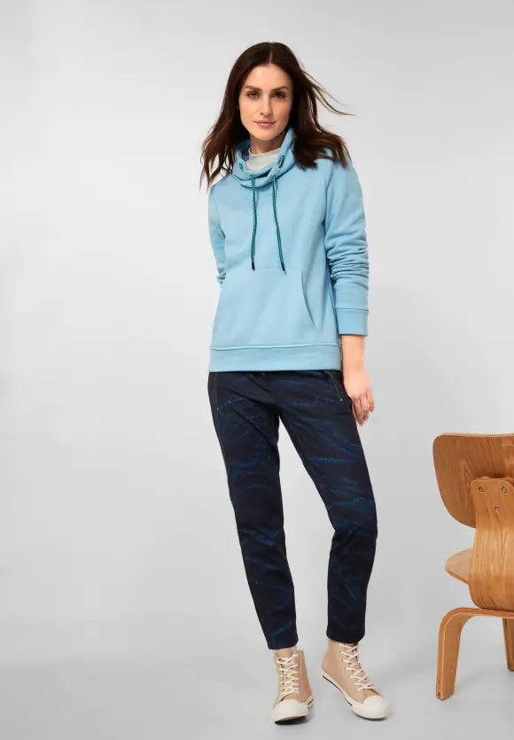 Print Sweatshirt - Faded Blue