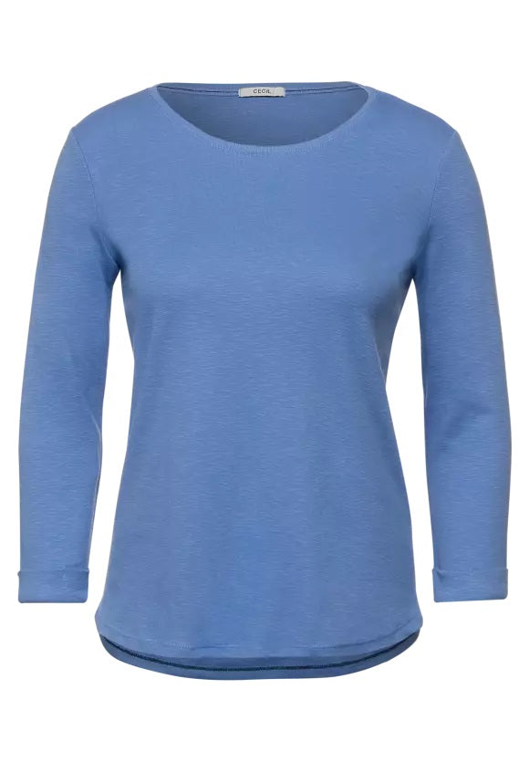 Slub Knit T-shirt - Forever Blue