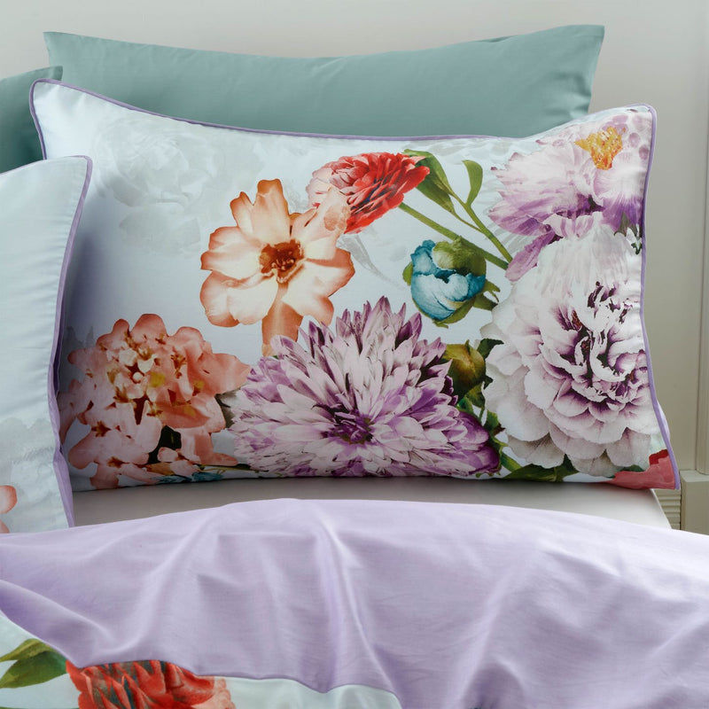 Amaranth Floral Duvet Cover Set - Purple