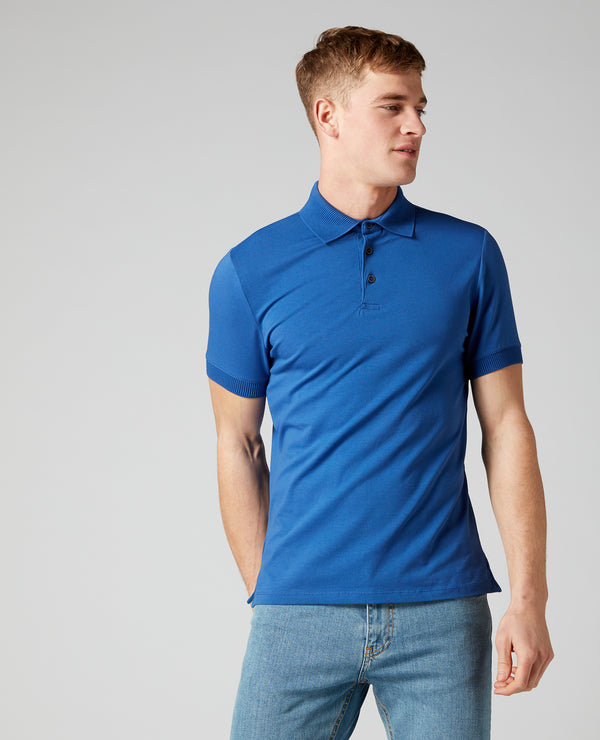 Short Sleeve Polo T-shirt - Royal Blue