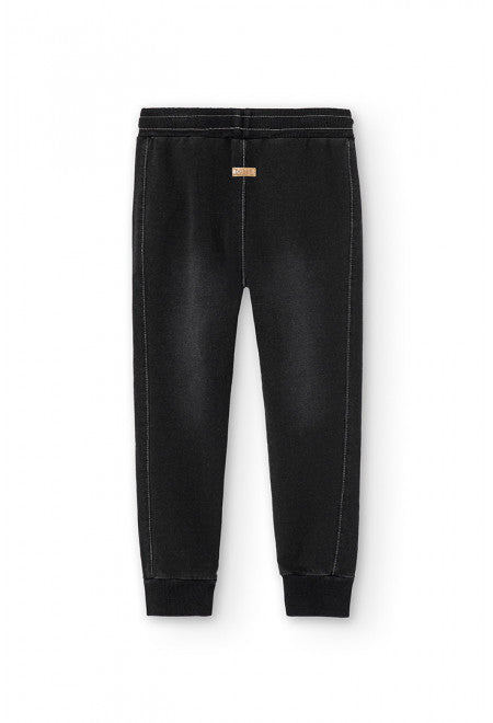 Fleece Denim Jeans - Black