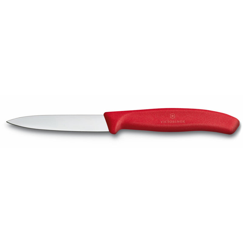 Swiss Classic 8cm Paring Knife Straight Edge Red
