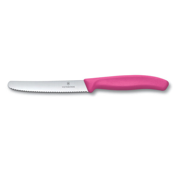 Swiss Classic 11cm Serrated Edge Tomato/Utility Knife Pink