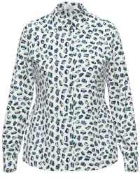 All Over Print Blouse - Green