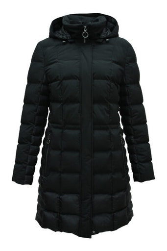 Hooded Short Coat - Black