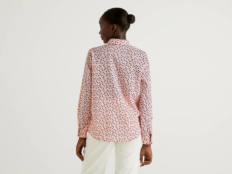 Basic Woman Print Blouse - Pink