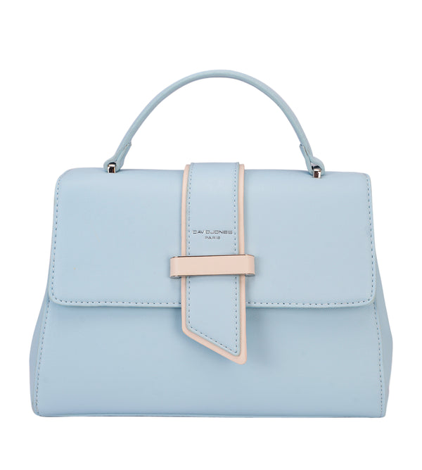 Flapover Handbag - Pale Blue