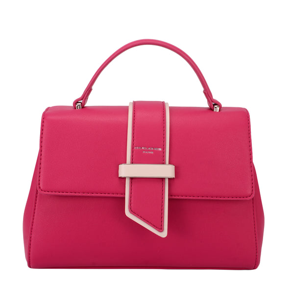 Flapover Handbag - Rose Red