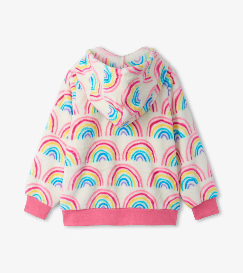 Pretty Rainbows Fuzzy Fleece Hoodie - Cami Lace