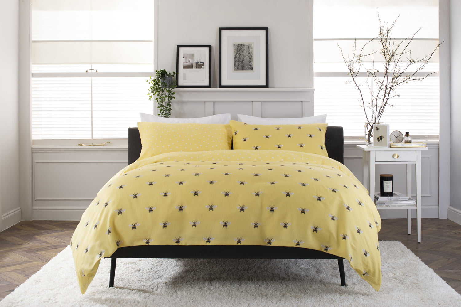 Honey Bee Duvet Cover Set Bees honey-bee-duvet-cover-set-bees