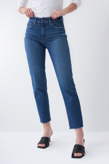 Cropped True Slim Jean - Mid Wash