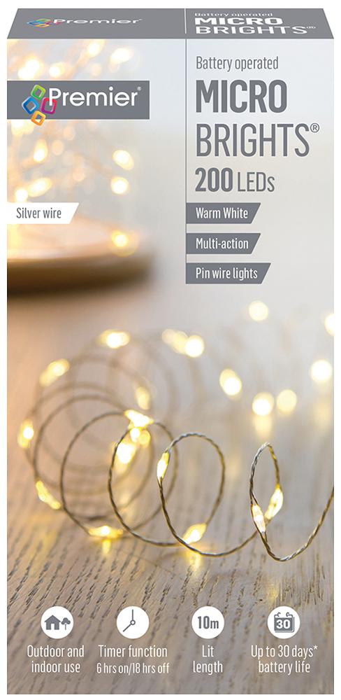 200 LED Microbrights Warm White