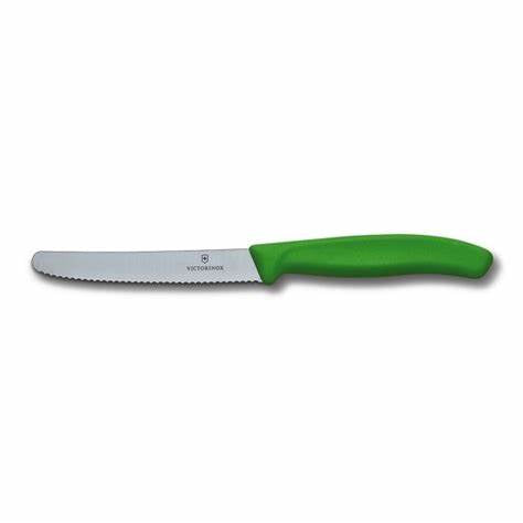 Swiss Classic 11cm Serrated Edge Tomato/Utility Knife Green