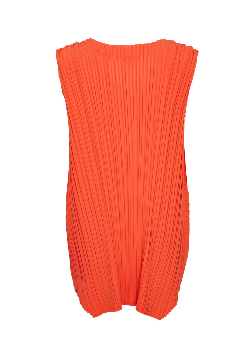 Extended Side Pleated Top - Coral