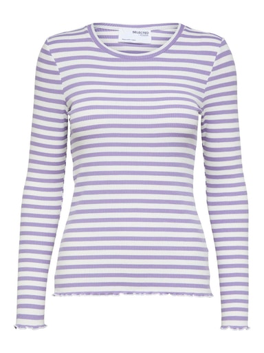 Anna Long Sleeve T-shirt - Chalk Violet
