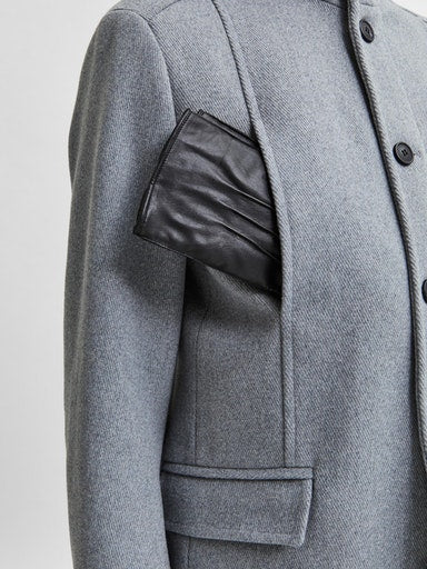 Morrison Wool Coat - Grey Melange
