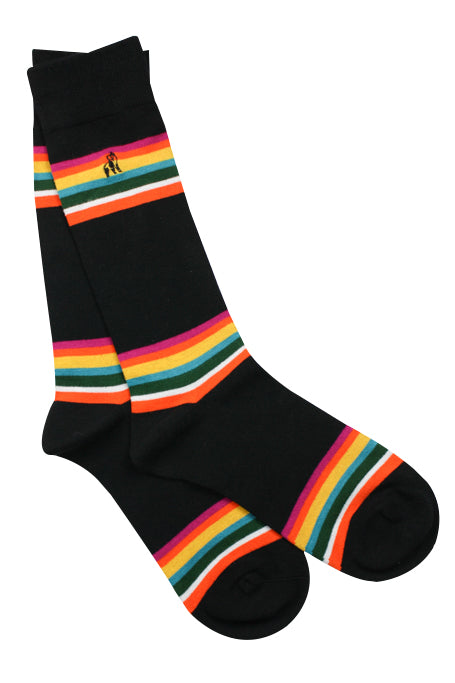 Bold Striped Sock - Black