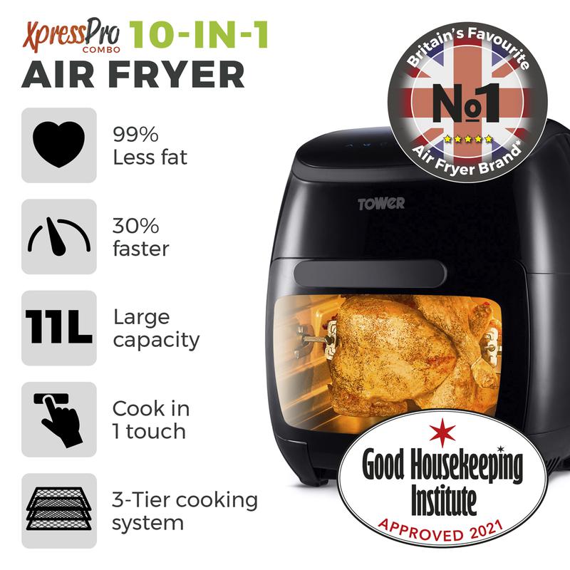 Xpress Pro Combo 10-in-1 Digital Air Fryer Oven with Rotisserie