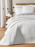 Quilted Lines Bedspread White - 220x230cm