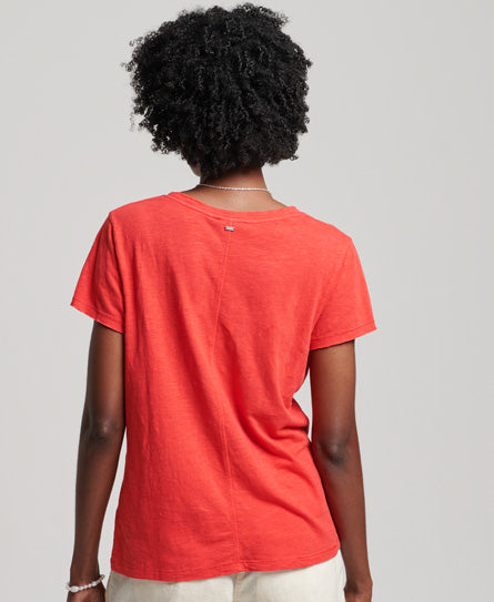Studios Embroidered Tee - Soda Pop Red
