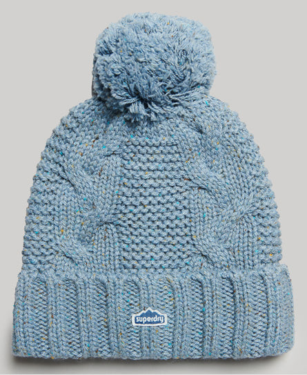 Cable Knit Beanie - Soft Blue
