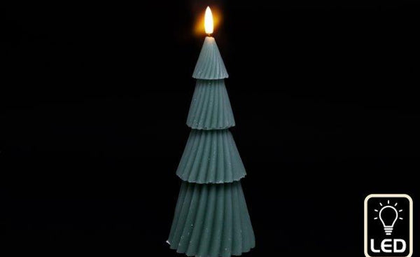 23cm LED Tree Candle - Green