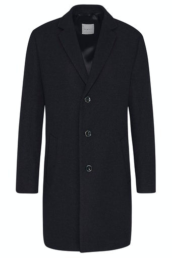 Wool Cashmere Coat - Navy