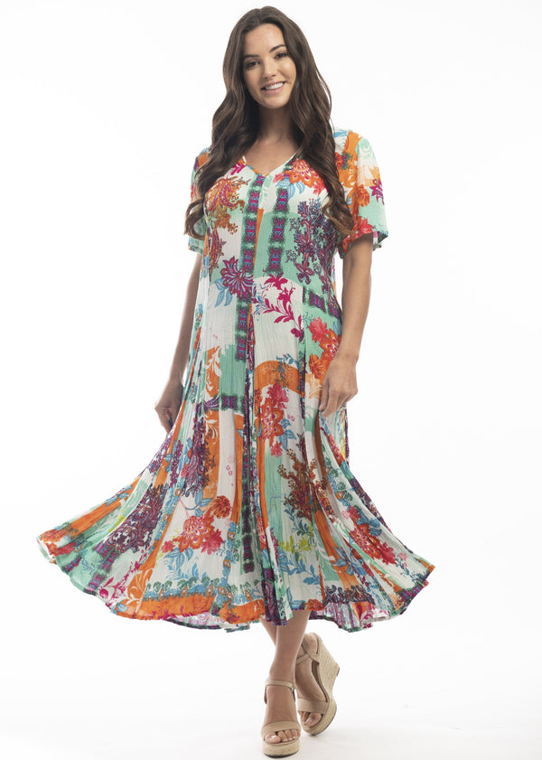 Camden Town Godet Sleeve Dress - Print