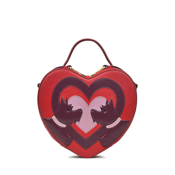 Valentines Small Ziptop Crossbody - Crimson