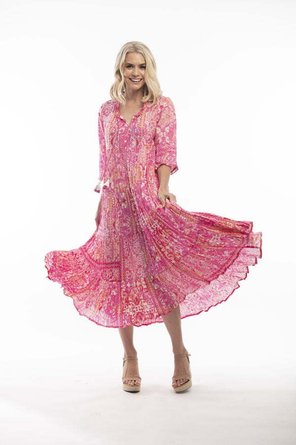 Kotor Midi Dress - Pink
