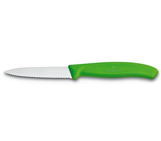 Swiss Classic 8cm Serrated Paring Knife Green