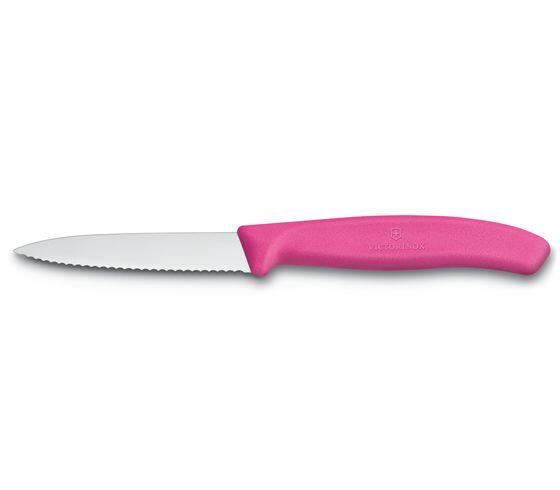 Swiss Classic 8cm Serrated Paring Knife Pink