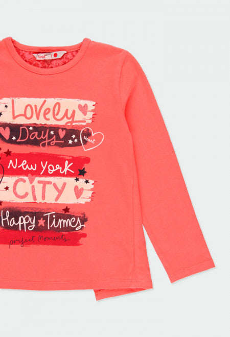 New York Knit T-shirt - Coral