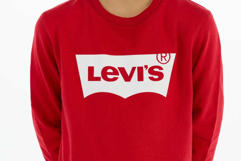 Boys Batwing Sweater - Levis Red/white