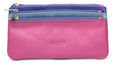 Zip Top Coin Purse - Blue, Pink & Purple