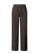Nayla Essential Herringbone Trouser - Dark Navy Melange