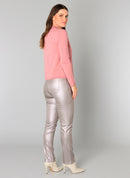 Bobbi Button Cardigan - Dark Rose