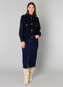 Brenda Sleeveless Cardigan - Dark Navy