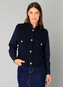 Brenda Sleeveless Cardigan - Dark Navy