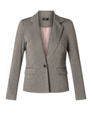 Barbara Flap Pocket Blazer - Dark Grey Melange
