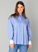 Benedikte Stripe Shirt - French Blue/multi