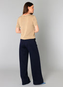 Benjamine Button Shoulder T-Shirt - Dark Sand